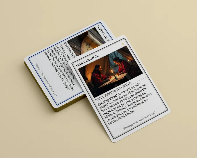 Two cards from The Partner Pact deck